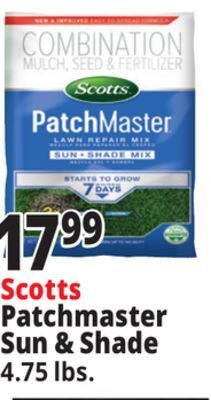 Ocean State Job Lot Scotts patchmaster sun & shade lawn repair mix, 4.75 lbs offer
