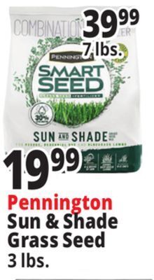 Ocean State Job Lot Pennington smart seed sun & shade grass seed, 3 lbs offer