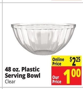 Ocean State Job Lot 48 oz. plastic serving bowl offer
