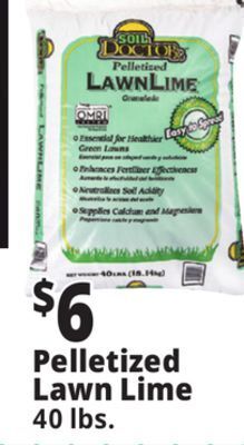 Ocean State Job Lot Soil doctor pelletized lawn lime, 40 lbs offer