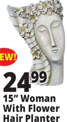 Ocean State Job Lot 15 woman with flower hair planter offer