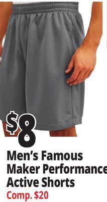 Ocean State Job Lot Men's famous maker performance active shorts offer