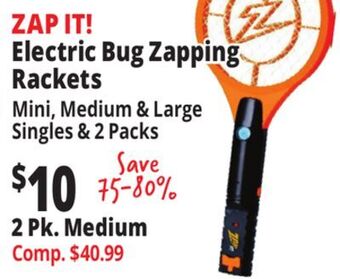 Ocean State Job Lot Zap it! electric bug zapping rackets offer