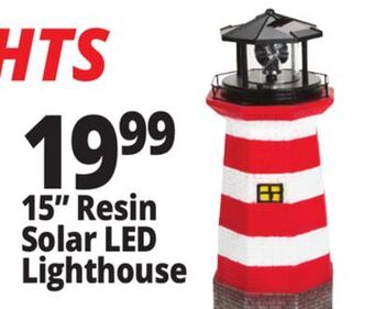 Ocean State Job Lot Solar lighthouse with rotating led light, 15 offer