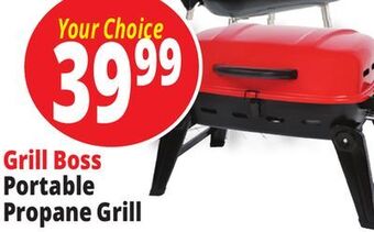 Ocean State Job Lot Grill boss portable propane grill with folding legs, 10,000 btu offer