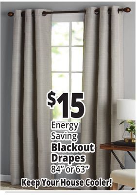 Ocean State Job Lot Energy saving blackout drapes offer