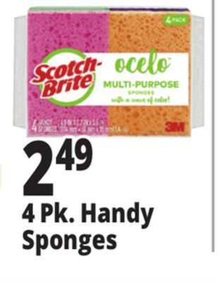 Ocean State Job Lot Ocelo anti-bacterial sponges, 4 pack offer