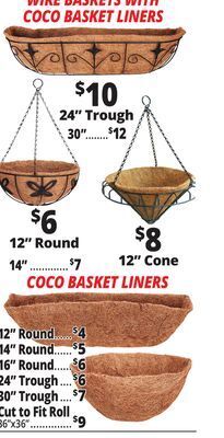 Ocean State Job Lot Wire baskets with coco basket liners offer