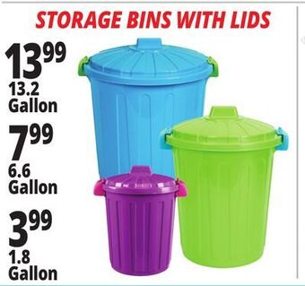 Ocean State Job Lot Hemicasa large oscar bin with lid and handles, 50 l offer