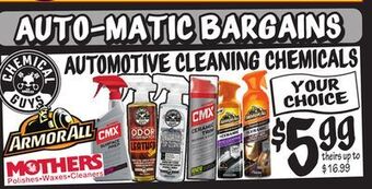 Ollie's Automotive cleaning chemicals offer