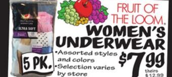 Ollie's Women's underwear offer