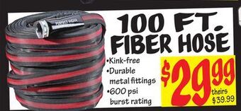 Ollie's 100 ft. fiber hose offer