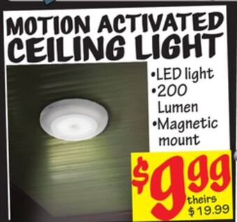 Ollie's Motion activated ceiling light offer