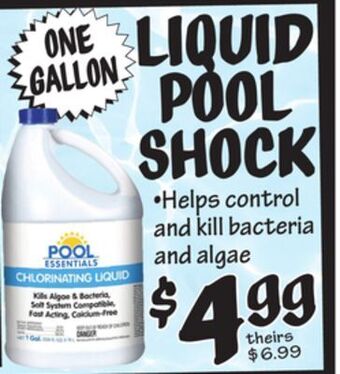 Ollie's Liquid pool shock offer