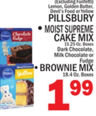 C Town Pillsbury • moist supreme cake mix 15.25 oz. boxes offer
