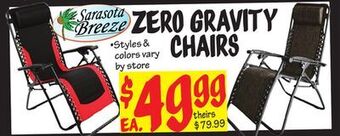 Ollie's Sarasota breeze zero gravity chairs offer