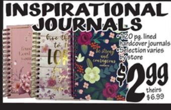 Ollie's Inspirational journals offer