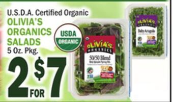 C Town Olivia's organics salads offer