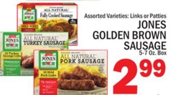 C Town Jones golden brown sausage offer