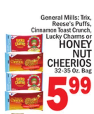 C Town Honey nut cheerios offer