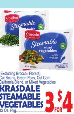 Bravo Supermarkets Krasdale steamable vegetables offer