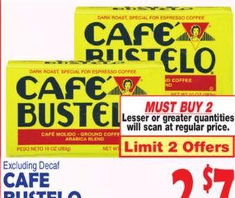 Bravo Supermarkets Cafe bustelo offer