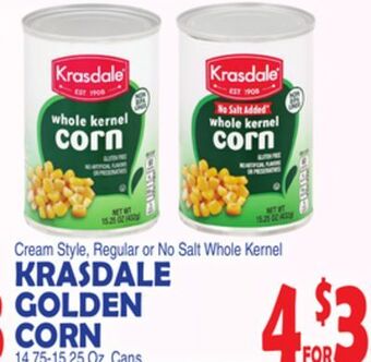 Bravo Supermarkets Krasdale golden corn offer