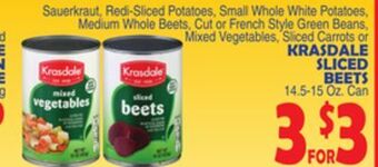 Bravo Supermarkets Krasdale sliced beets offer
