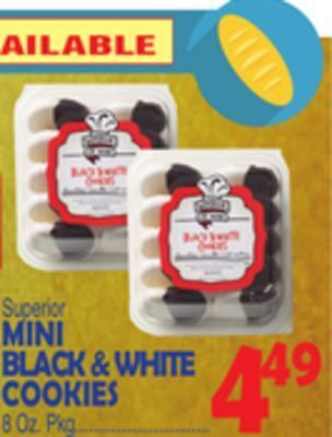 Bravo Supermarkets Mini black & white cookies offer