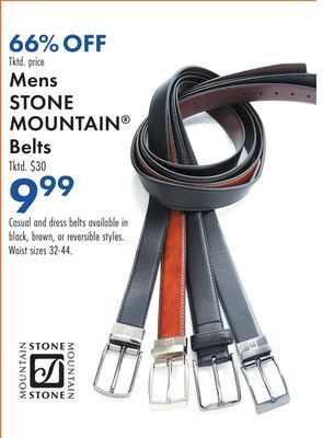 Boscov's Mens stone mountain® belts offer