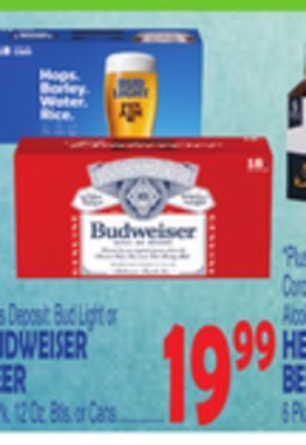 Bravo Supermarkets Budweiser beer offer