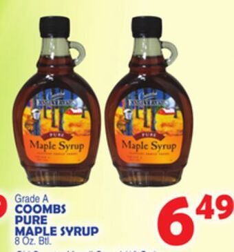Bravo Supermarkets Coombs pure maple syrup offer