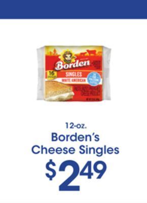Price Rite Borden's cheese singles offer