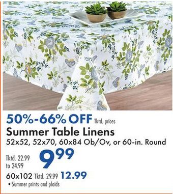 Boscov's Summer table linens offer