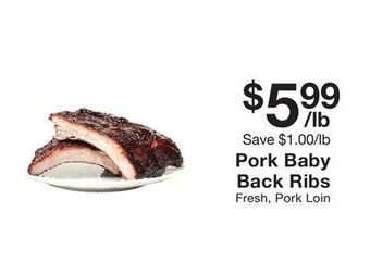 Fairway Store Market Pork baby back ribs offer