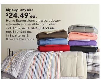 JC Penney Home expressions ultra soft down-alternative reversible comforter offer