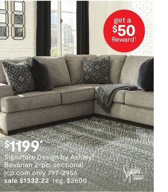 JC Penney Signature design by ashley® bovarian 2-pc. sectional offer