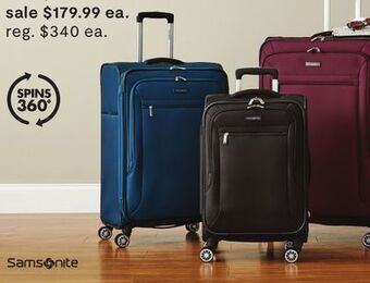 JC Penney Samsonite ascella 3.0 20 softside luggage offer