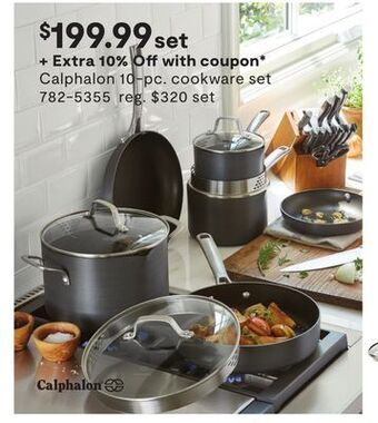 JC Penney Calphalon 10-pc. cookware set offer