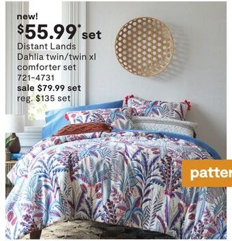 JC Penney Distant lands dahlia twin/twin xl comforter set offer