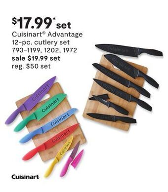 JC Penney Cuisinart® advantage 12-pc. cutlery set offer