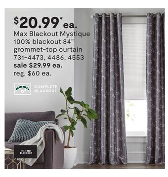 JC Penney Max blackout mystique 100% blackout 84 grommet-top curtain offer