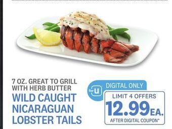 Kings Food Markets Wild caught nicaraguan lobster tails offer