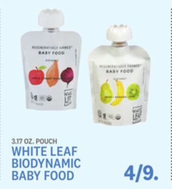 Kings Food Markets White leaf biodynamic baby food offer
