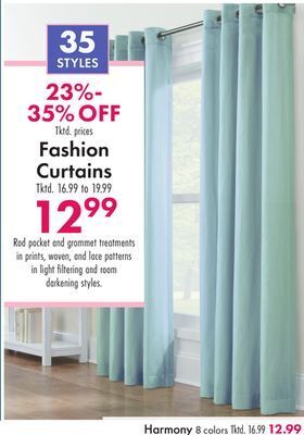 Boscov's Fashion curtains offer