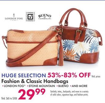 Boscov's Fashion & classic handbags offer