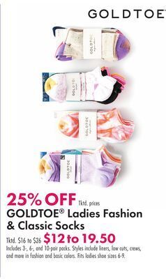 Boscov's Goldtoe® ladies fashion & classic socks offer