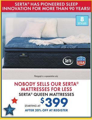 Boscov's Serta® queen mattresses offer