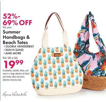Boscov's Summer handbags & beach totes offer