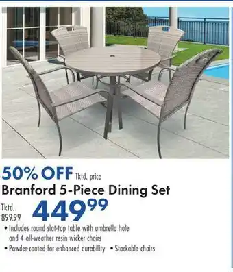 Boscov's Branford 5-piece dining set offer